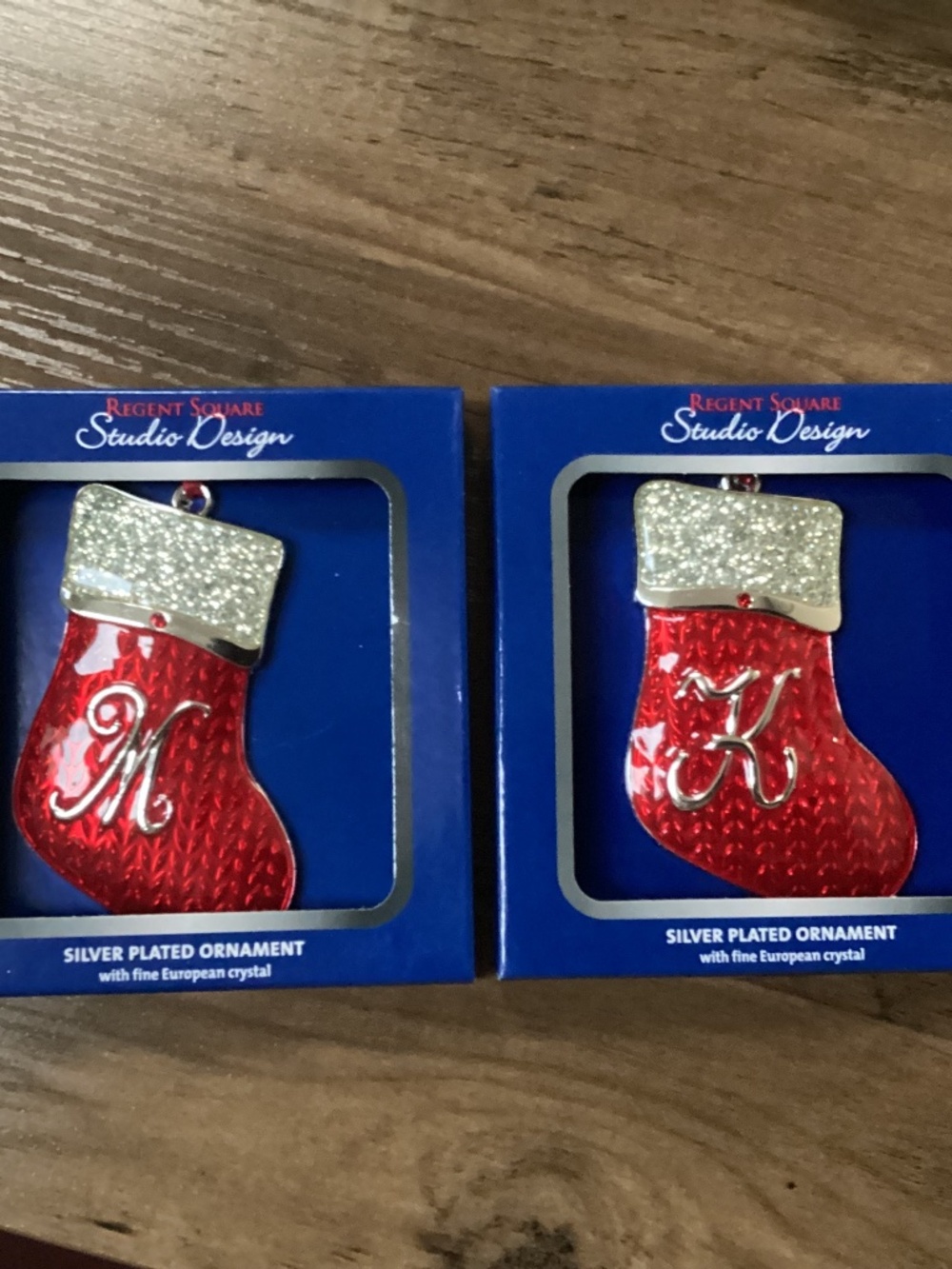 Regent Square Studio Design Silver Plated Christmas Stocking Ornaments Bundle